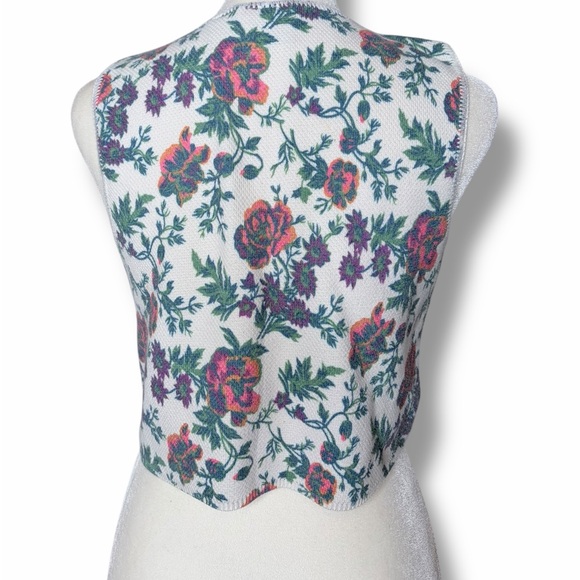 Vintage gap cottagecore floral vest xxs 0 a35 - Picture 3 of 9